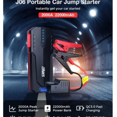 €38 with coupon for iMars J06 2000A 22000mAh Portable Car Jump Starter Powerbank Emergency Battery Booster QC3.0 Fast Charging Power Bank with LED Flashlight USB Port from EU ES CZ warehouse BANGGOOD
