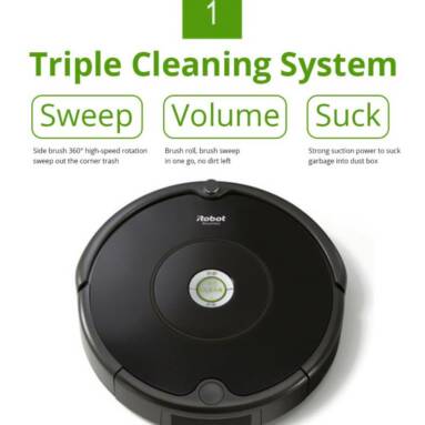 €203 with coupon for iRobot Roomba 615 Intelligent robot vacuum cleaner from GEEKBUYING