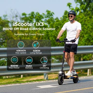 €457 with coupon for iScooter IX3 Electric Scooter 48V 10Ah 800W from EU warehouse BANGGOOD