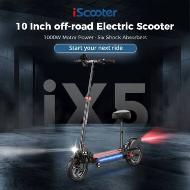 €489 with coupon for iScooter iX5 Electric Scooter from EU warehouse GEEKBUYING