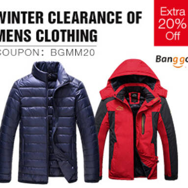 20% OFF for Mens Winter Clearence Promotion from BANGGOOD TECHNOLOGY CO., LIMITED