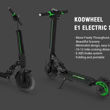 €255 with coupon for koowheel E scooter electric scooter Elektroroller City E-Roller 36V6.0AH – NIGHT from GearBest
