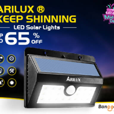ARILUX® LED Solar Lights Promotion: Up to 65% OFF from BANGGOOD TECHNOLOGY CO., LIMITED