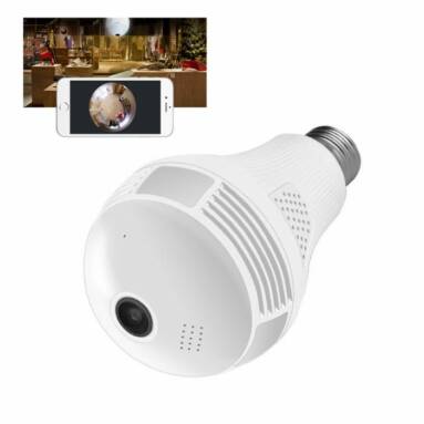 $17.99/ €15.44 shipped for LED Lightbulb Wireless IP Camera 960P Panoramic FishEye Home Security Camera 360 Degree Night Vision Motion Detection from Zapals