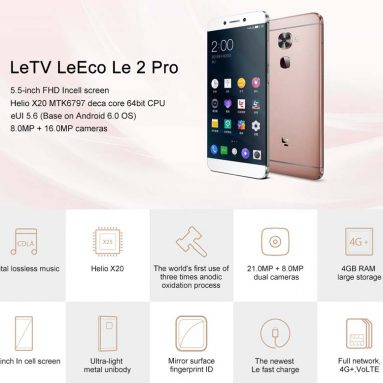 8% off for LETV LeEco LE 2 PRO Phone from TinyDeal