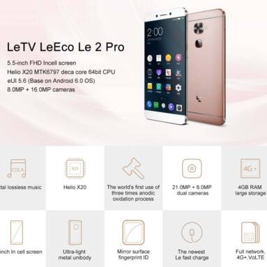 8% off for LETV LeEco LE 2 PRO Phone from TinyDeal