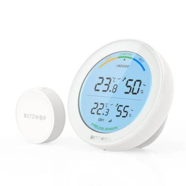 €13 with coupon for BlitzWolf® BW-WS01 Wireless Temperature And Humidity Monitor Weather Station With White Backlight Display Air Comfort Indicator Support 3 Sensor – Type A from CN / CZ warehouse BANGGOOD