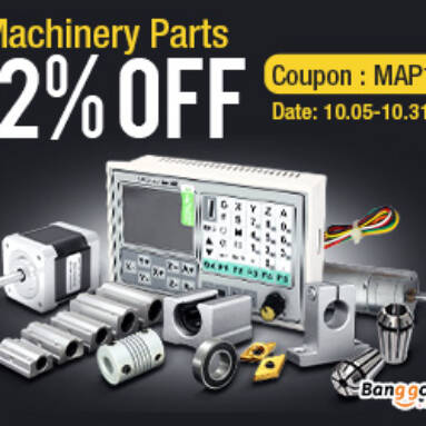 12% OFF Hot Sale for Machinery Parts from BANGGOOD TECHNOLOGY CO., LIMITED