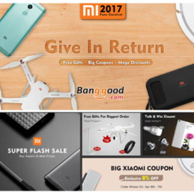 Give In Return – Exclusive 8% OFF For All Mi Fans from BANGGOOD TECHNOLOGY CO., LIMITED