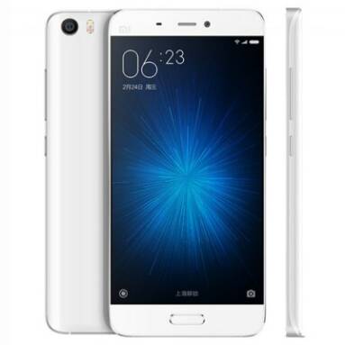 $221 with coupon for XiaoMi Mi5 32GB 4G Smartphone White from GearBest