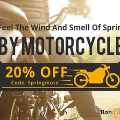 20% OFF Promotion for Motorcycle Products from BANGGOOD TECHNOLOGY CO., LIMITED