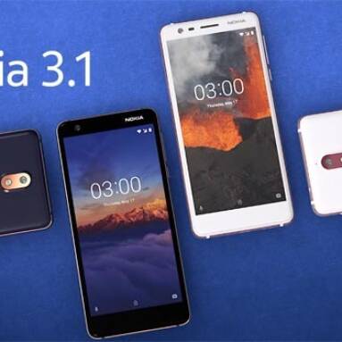 €80 with coupon for NOKIA 3.1 Global Version 5.2 inch 3GB RAM 32GB ROM MTK MT6750N Octa core 4G Smartphone from BANGGOOD