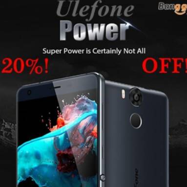 20% OFF for Ulefone Power 5.5 Inch 3GB RAM 16GB ROM 4G Smartphone from BANGGOOD TECHNOLOGY CO., LIMITED