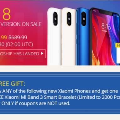 2018 XIAOMI and GearBest Promotion – Buy a new Xiaomi Smartphone and get a Xiaomi Mi Band 3 for free