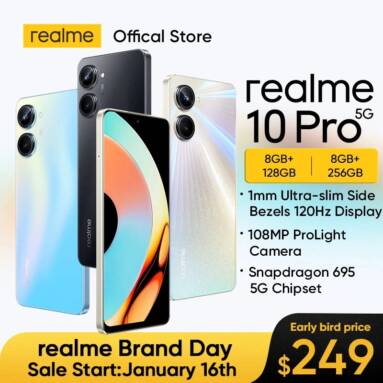 €241 with coupon for realme 10 Pro Smartphone 128/256GB from ALIEXPRESS