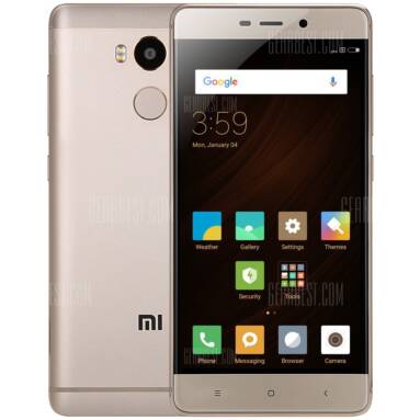 $142 with coupon for Xiaomi Redmi 4 4G Smartphone  –  HK WAREHOUSE  SILVER / GOLDEN from Gearbest