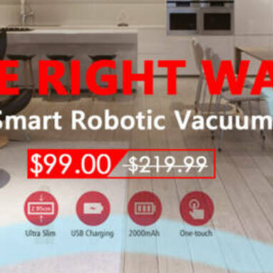 IIUTEC R-Cruiser Ultra-Slim Smart Robotic Vacuum Cleaner Only $99.00  from Zapals