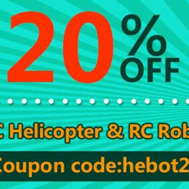 20% OFF for RC Helicopter and RC Robot from BANGGOOD TECHNOLOGY CO., LIMITED