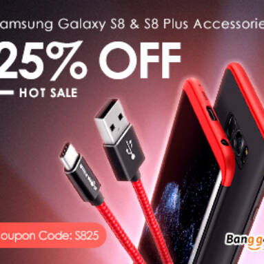 25% OFF! Accessories for Samsung S8/S8 Plus from BANGGOOD TECHNOLOGY CO., LIMITED