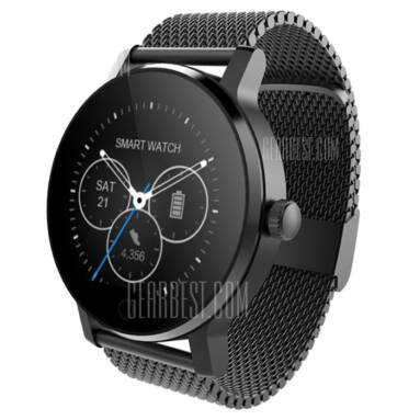 $36 with coupon for SMA – 09 Bluetooth 4.0 Heart Rate Monitor Smart Watch  –  STEEL BAND  BLACK from Gearbest