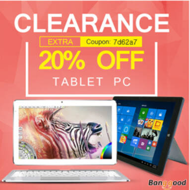 20% OFF for Tablet PC Clearance from BANGGOOD TECHNOLOGY CO., LIMITED
