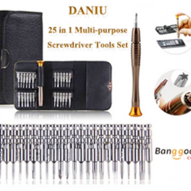 $3.12 for DANIU 25 in 1 Multi-purpose Screwdriver Tools Set from BANGGOOD TECHNOLOGY CO., LIMITED