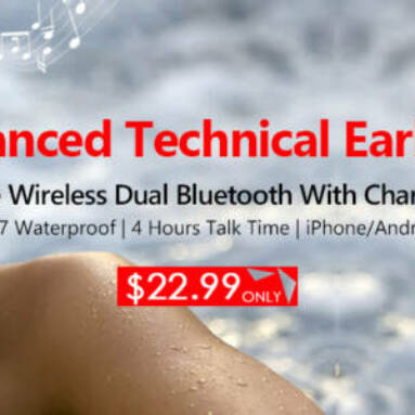 Only $22.99 for TWS S2 IPX7 Waterproof Bluetooth V4.2 Headset from Zapals