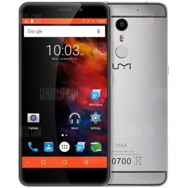 $116 with coupon for Umi Max 4G Phablet  –  GRAY from GearBest