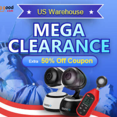 Up to 50% OFF Coupon Only for USA Warehouse Mega Clearance  from BANGGOOD TECHNOLOGY CO., LIMITED