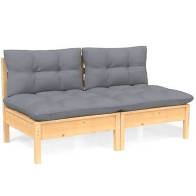 €115 with coupon for vidaXL 2-seater garden sofa with cushions solid pine from EU warehouse GSHOPPER