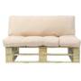 vidaXL Garden Pallet Sofa with Pine Wood Cushions