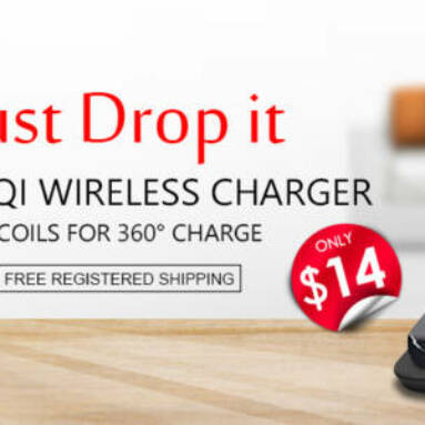 Vinsic VSCW110 3 Coils Wireless Charger for Qi-enabled Phones and Tablets $14 Free Shipping  from Zapals