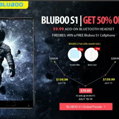 The 2017 Top Android Smartphone Blueboo S1 Flash Sale from $79.99 @GearBest.com
