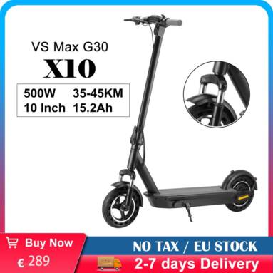 €289 with coupon for x10-10 inch electric scooter from EU warehouse GSHOPPER