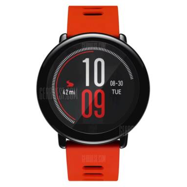 $109 with coupon for Original Xiaomi AMAZFIT Sports Bluetooth Smart Watch  –  ENGLISH VERSION RED from GearBest