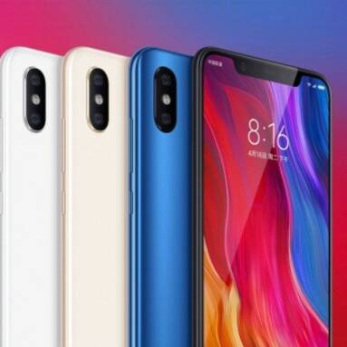 €338 with coupon for Xiaomi Mi 8 4G Phablet 6GB RAM 128GB ROM Global Edition – White from GearBest