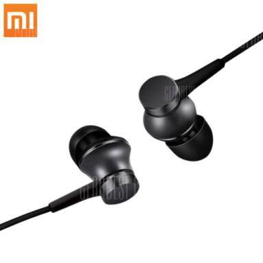 $6 with coupon for Original Xiaomi Piston In Ear Earphones Fresh Version  –  BLACK from GearBest