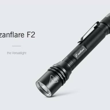 $6 with coupon for zanflare F2 LED Flashlight – BLACK 6000-6500K from Gearbest