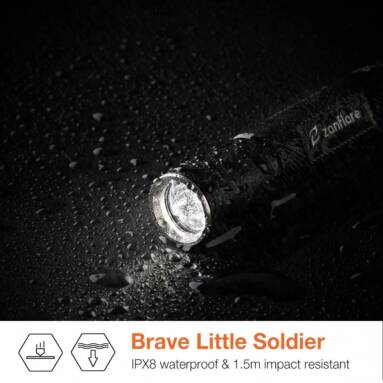 $8 with coupon for zanflare F3 AAA EDC Flashlight – BLACK 6000-6500K from Gearbest