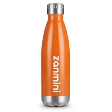 $9 with coupon for zanmini Stainless Steel Cola Vacuum Insulated Water Bottle 500ML – ORANGE from GearBest
