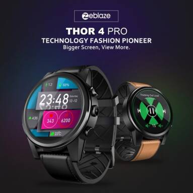 $99 with coupon for Zeblaze Thor 4 PRO 4G LTE Smart Watch from TOMTOP