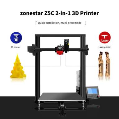 $249 with coupon for zonestar Z5C 2-in-1 Laser Engraving Machine 3D Printer – Black EU Plug from GEARBEST
